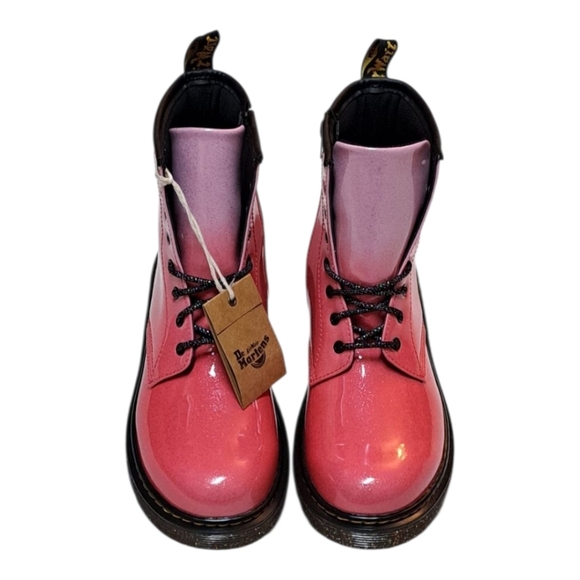 Dr. Martens 1460 Gradient Glitter Lace Up cOMBAT‎ BootS pink Women's Size 6 New - Picture 2 of 15